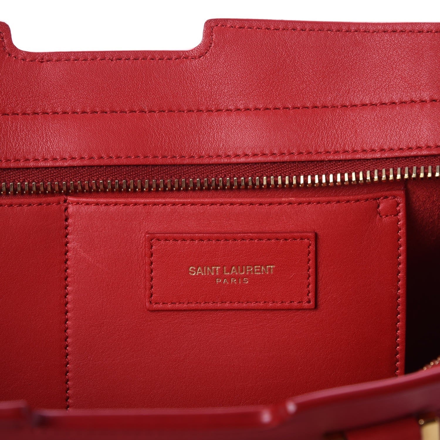 Saint Laurent Calfskin Small Classic Y Cabas Red 7 of 10