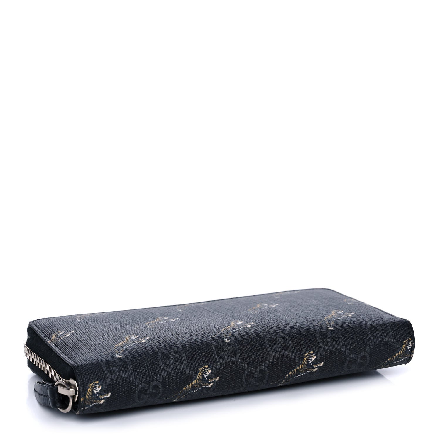 Gucci GG Supreme Monogram Tigers Zip Around Wallet Black Multicolor 4 of 13