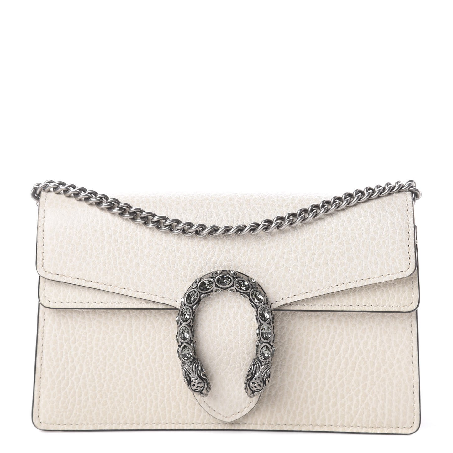 Dollar Calfskin Crystal Super Mini Dionysus Shoulder Bag Mystic White Black Diamond