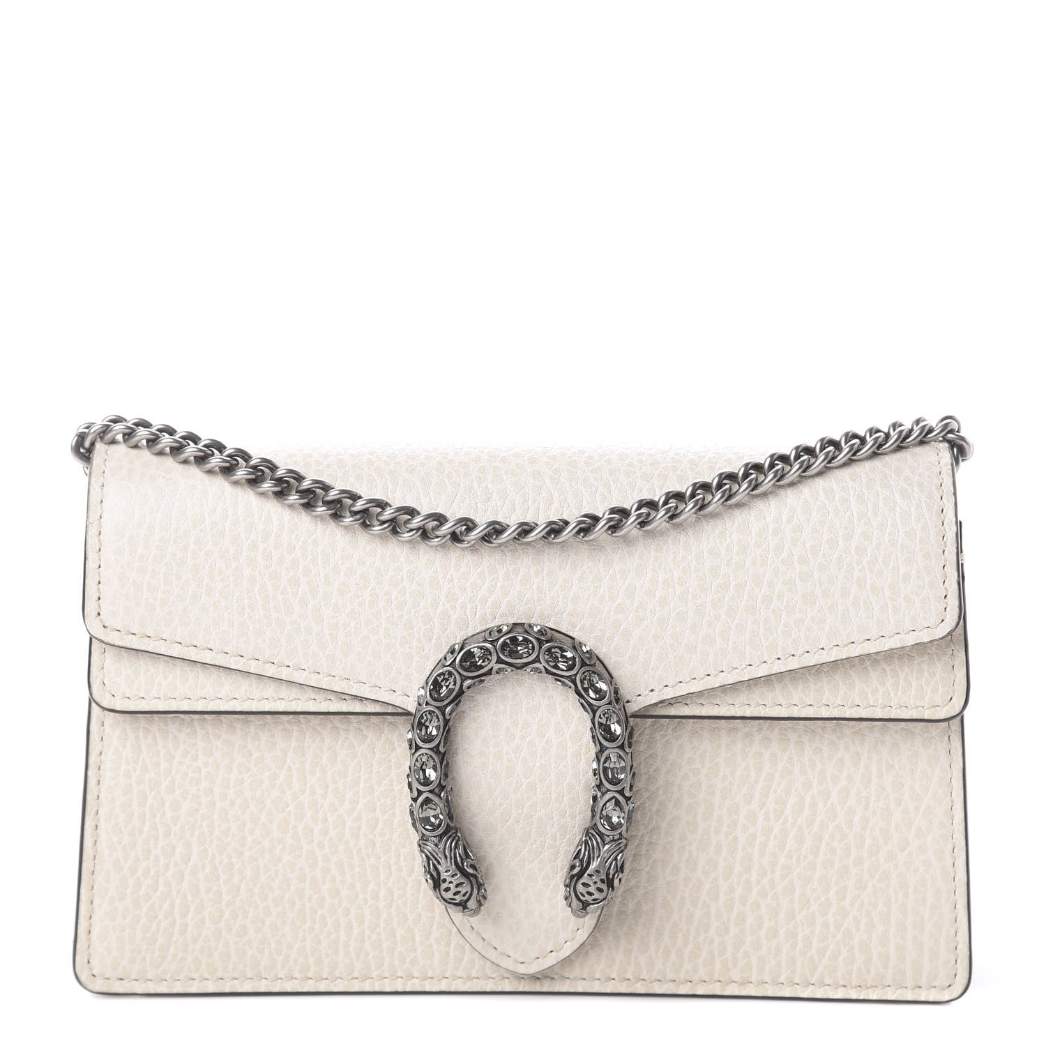 Gucci Dollar Calfskin Crystal Super Mini Dionysus Shoulder Bag Mystic White Black Diamond 1 of 7