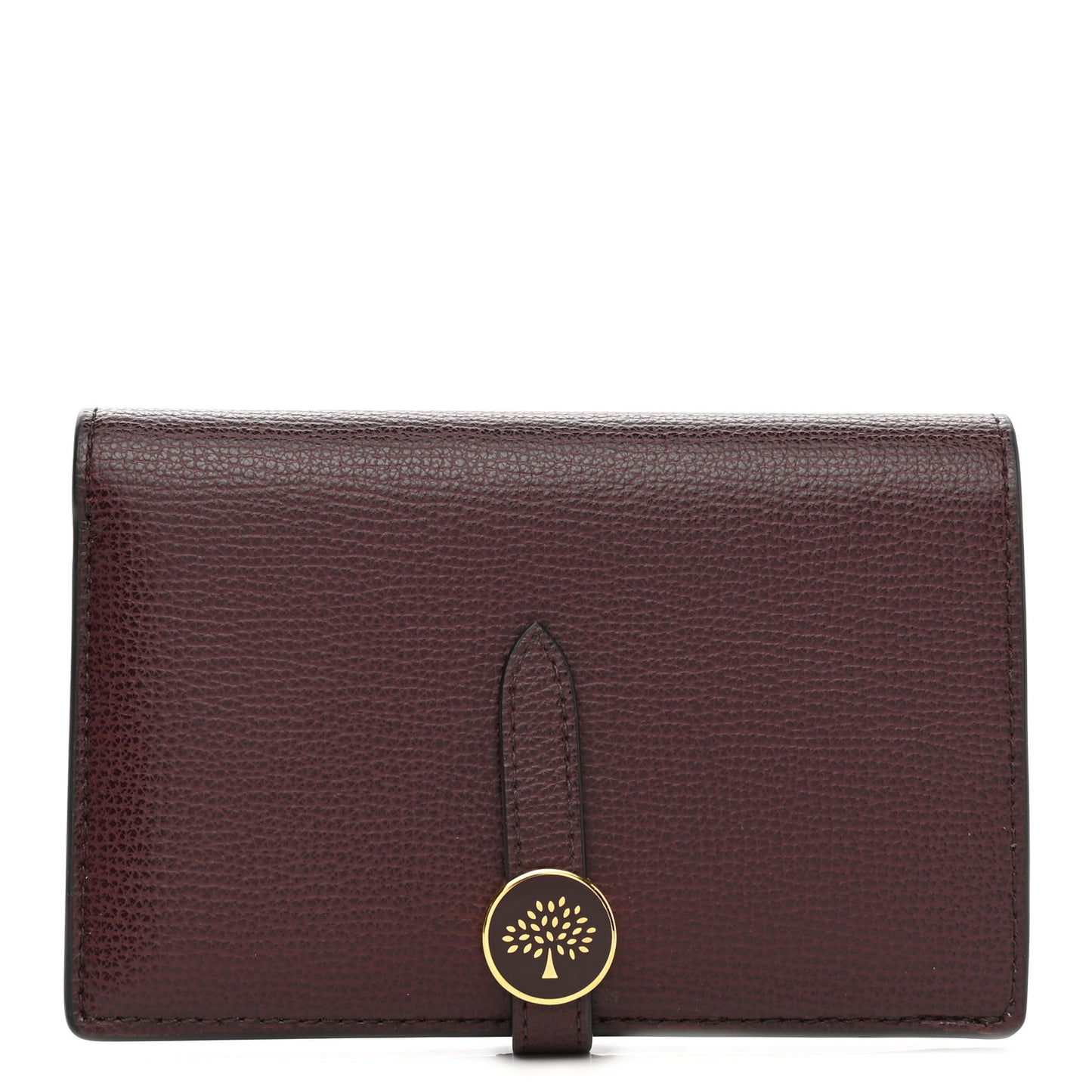 Cross Grain Calfskin Tree Wallet Oxblood