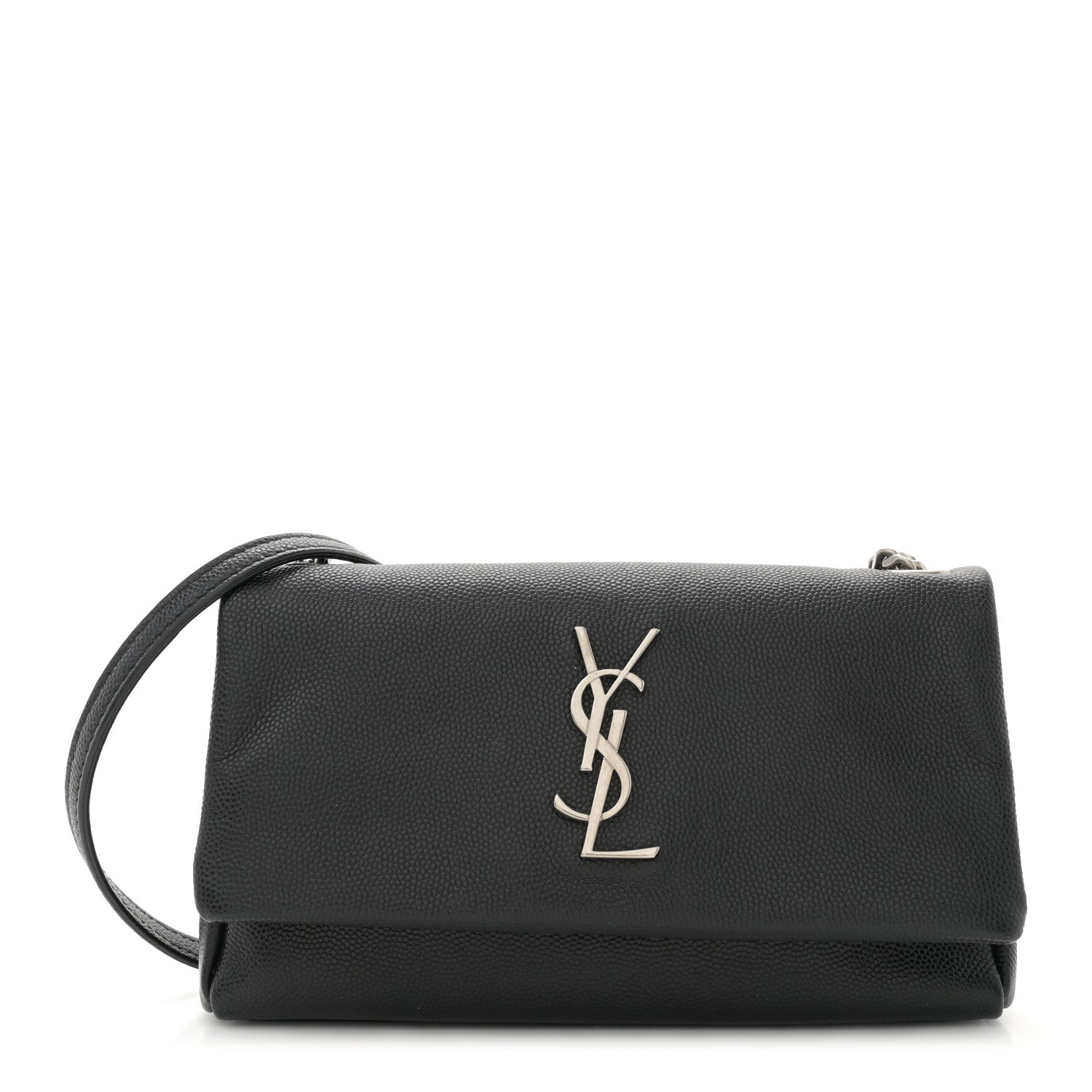 Saint Laurent Grain De Poudre Monogram Toy West Hollywood Fold-Over Bag Black 1 of 9
