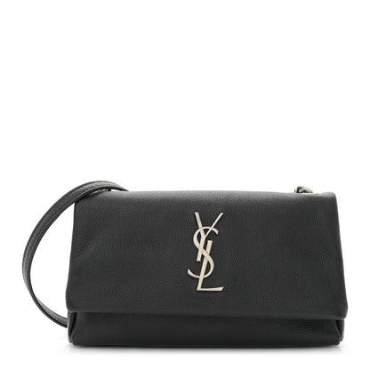 Saint Laurent Grain De Poudre Monogram Toy West Hollywood Fold-Over Bag Black 1 of 9