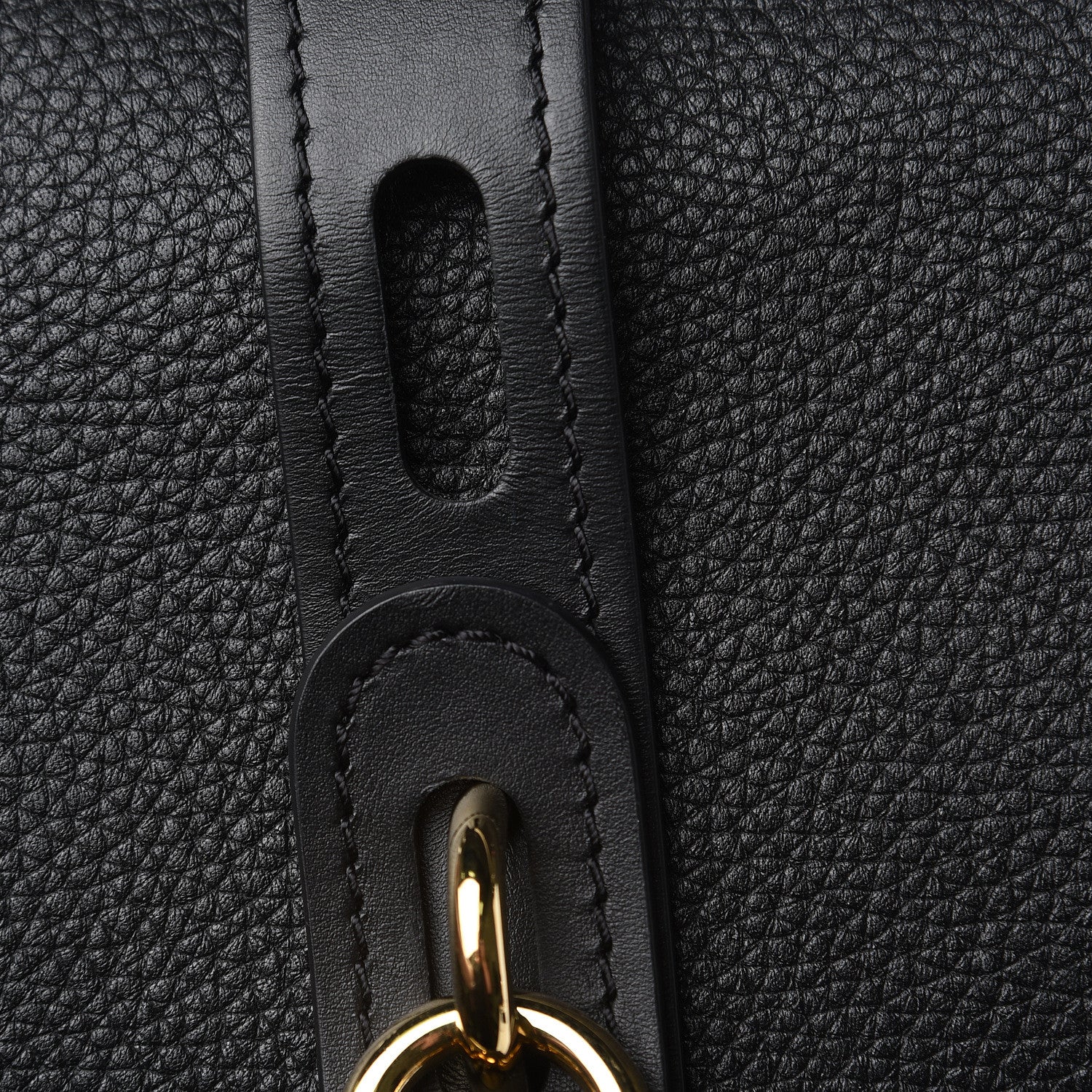 Chloe Grained Deerskin Shiny Calfskin Large Aby Day Shoulder Bag Black 10 of 15