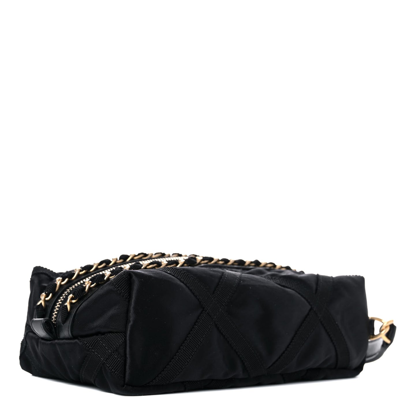 Nylon Grosgrain Lifestyle Pouch With Sleep Mask Black