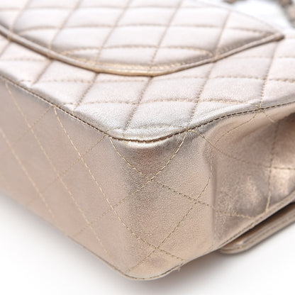 Chanel Metallic Lambskin Quilted Medium Double Flap Gold 15 of 16