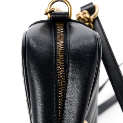 Gucci Calfskin Matelasse Small GG Marmont Chain Shoulder Bag Black 13 of 14