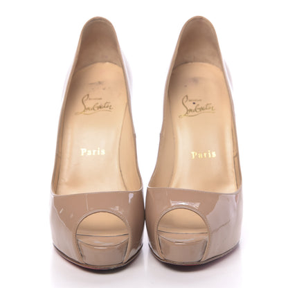 Christian Louboutin Patent Very Prive 120 Pumps 38 Nude 2 of 19