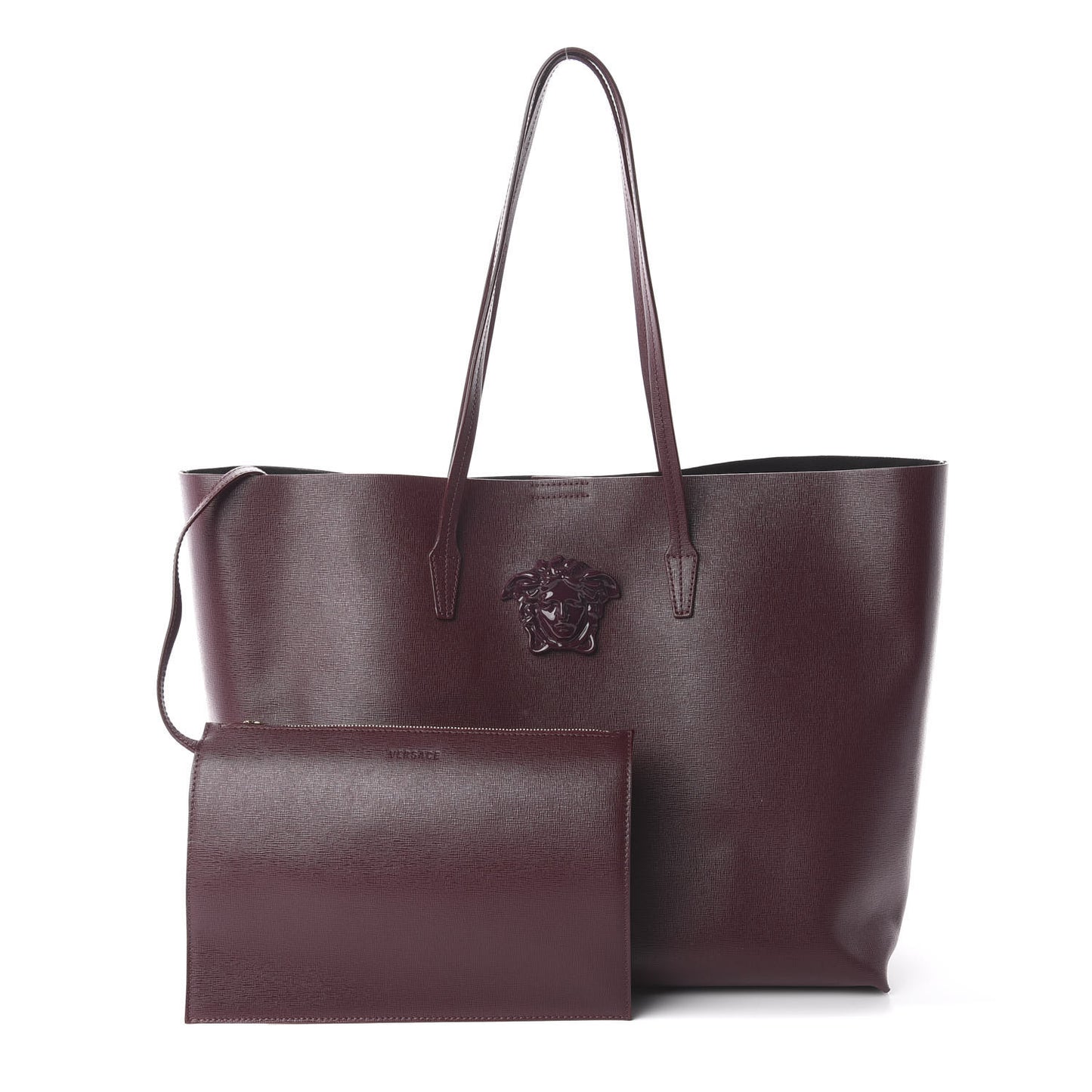 Saffiano Palazzo Medusa Tote Burgundy