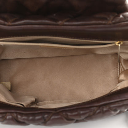 Chanel Lambskin Bubble Quilt Accordion Flap Dark Brown 5 of 10