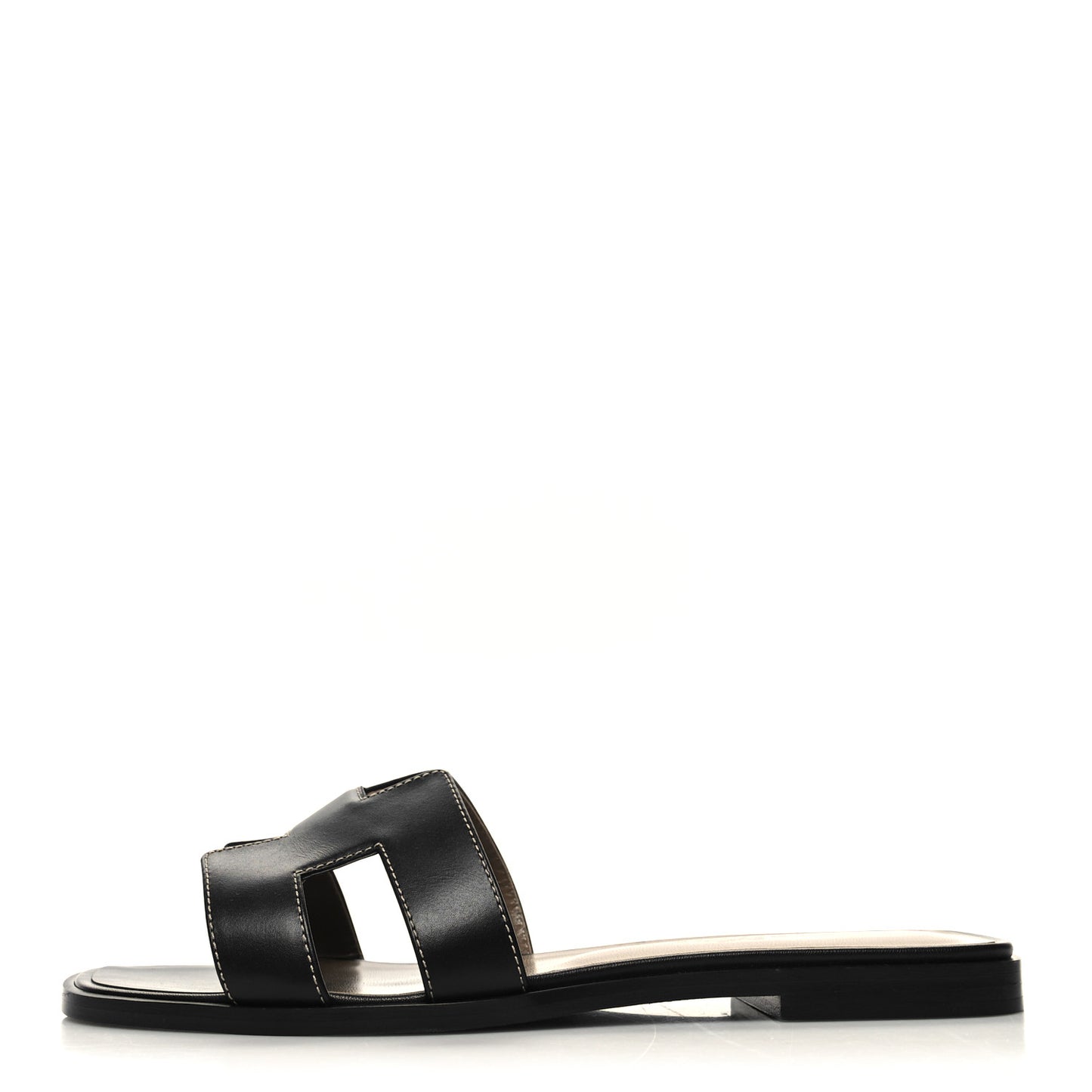 Box Calfskin Oran Sandals 38 Black