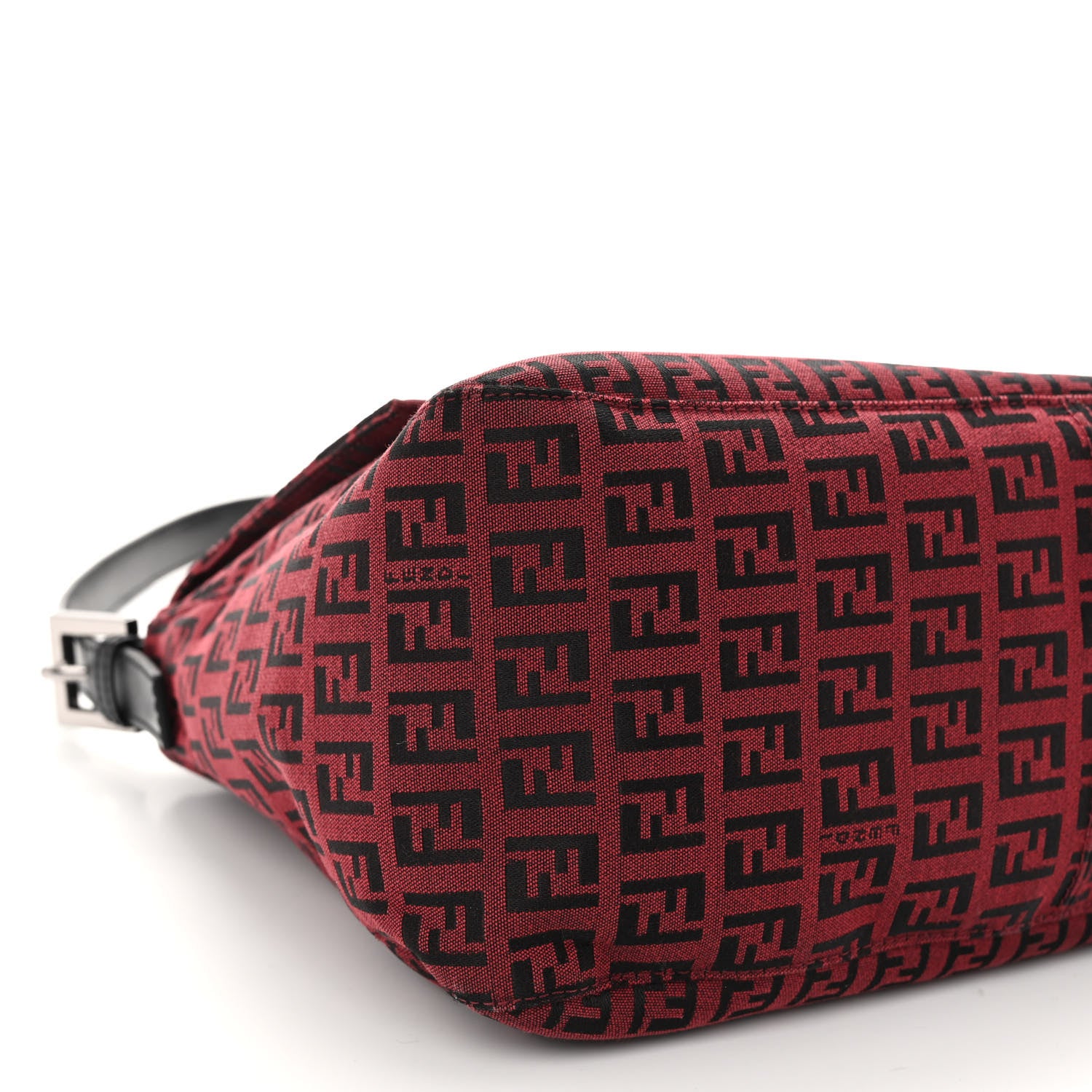 Fendi Zucchino Mama Baguette Red Black 8 of 9