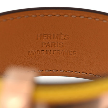 Hermes Chevre Chamkila Collier de Chien CDC 24 Bracelet Jaune De Naples 4 of 8