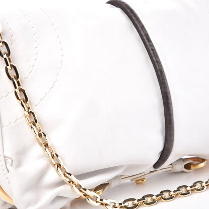 Jimmy Choo Calfskin Flap Shoulder Bag White 13 of 15