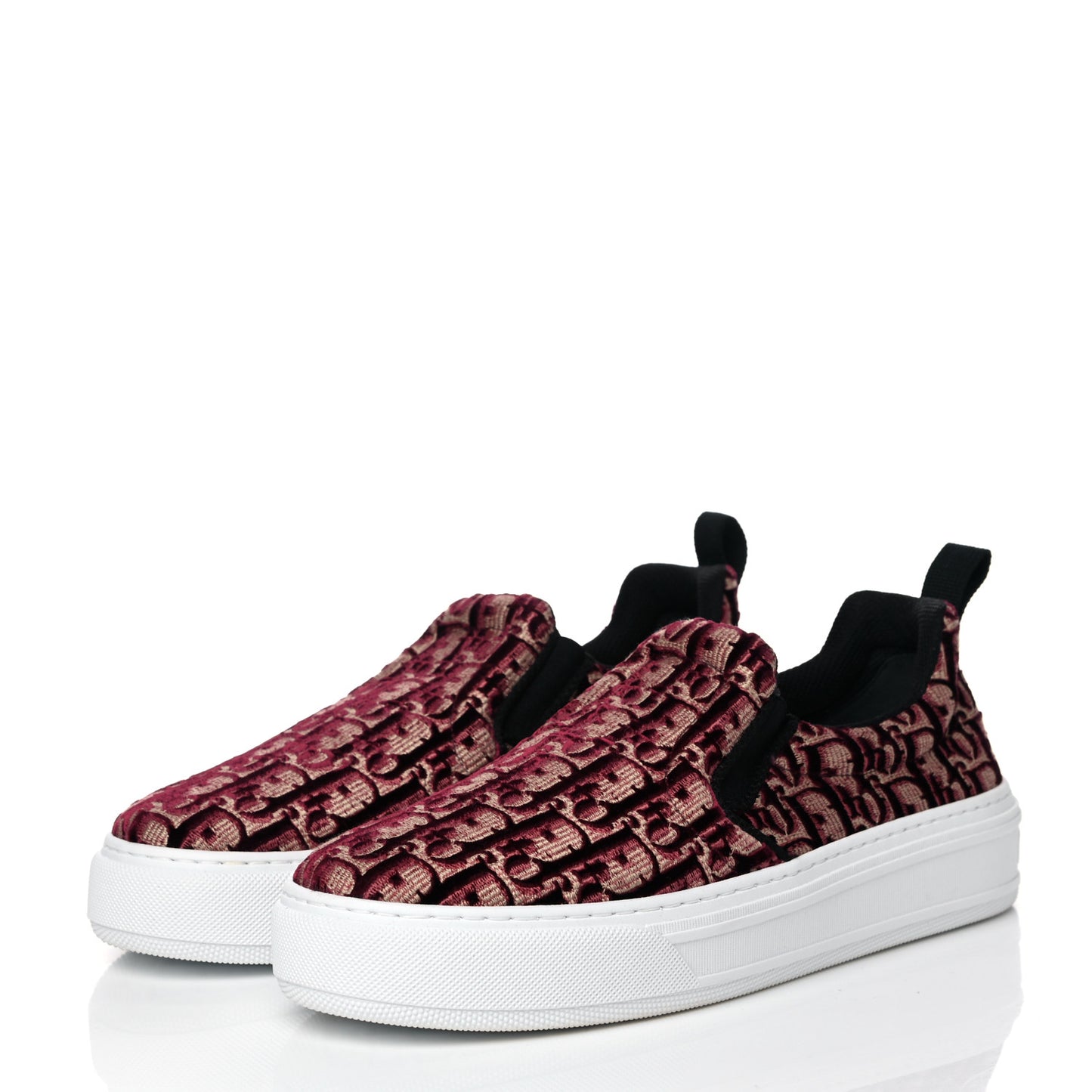 Velvet Oblique Womens Solar Slip On Sneakers 40.5 Scarlet