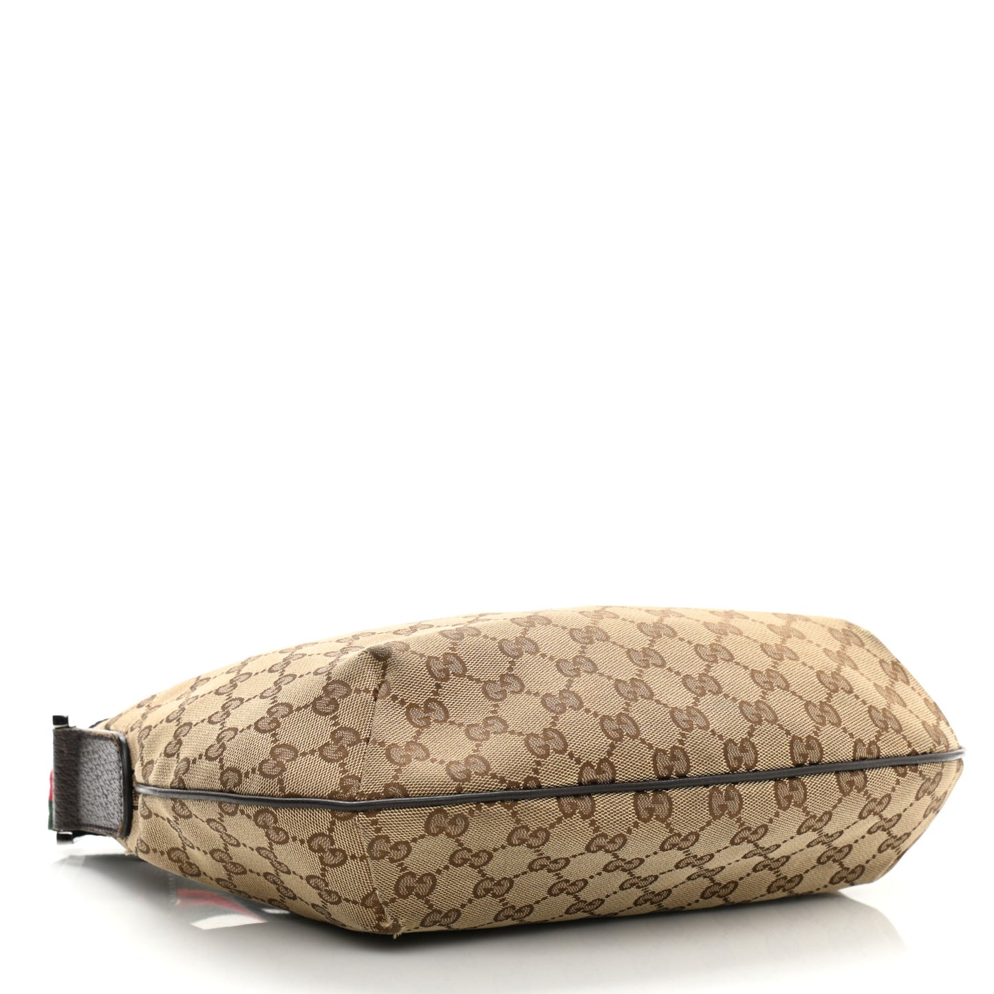Monogram Web Medium Half Moon Hobo Dark Brown