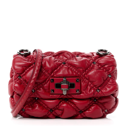 Valentino Garavani Nappa Small Spikeme Shoulder Bag Rosso Valentino 1 of 11