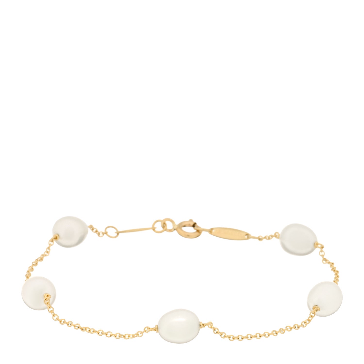 Tiffany 18K Yellow Gold Pearl 6-6.5mm Elsa Peretti Pearls By The Yard Bracelet 2 of 7