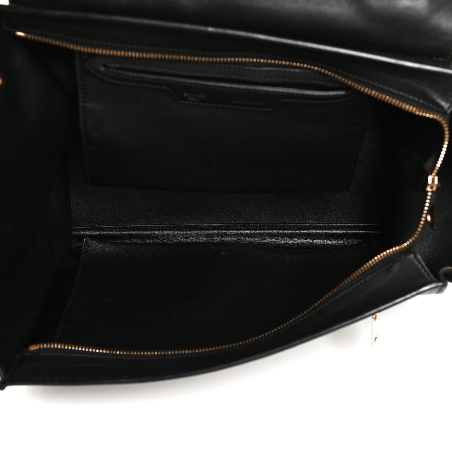 Crocodile Embossed Calfskin Suede Medium Trapeze Black