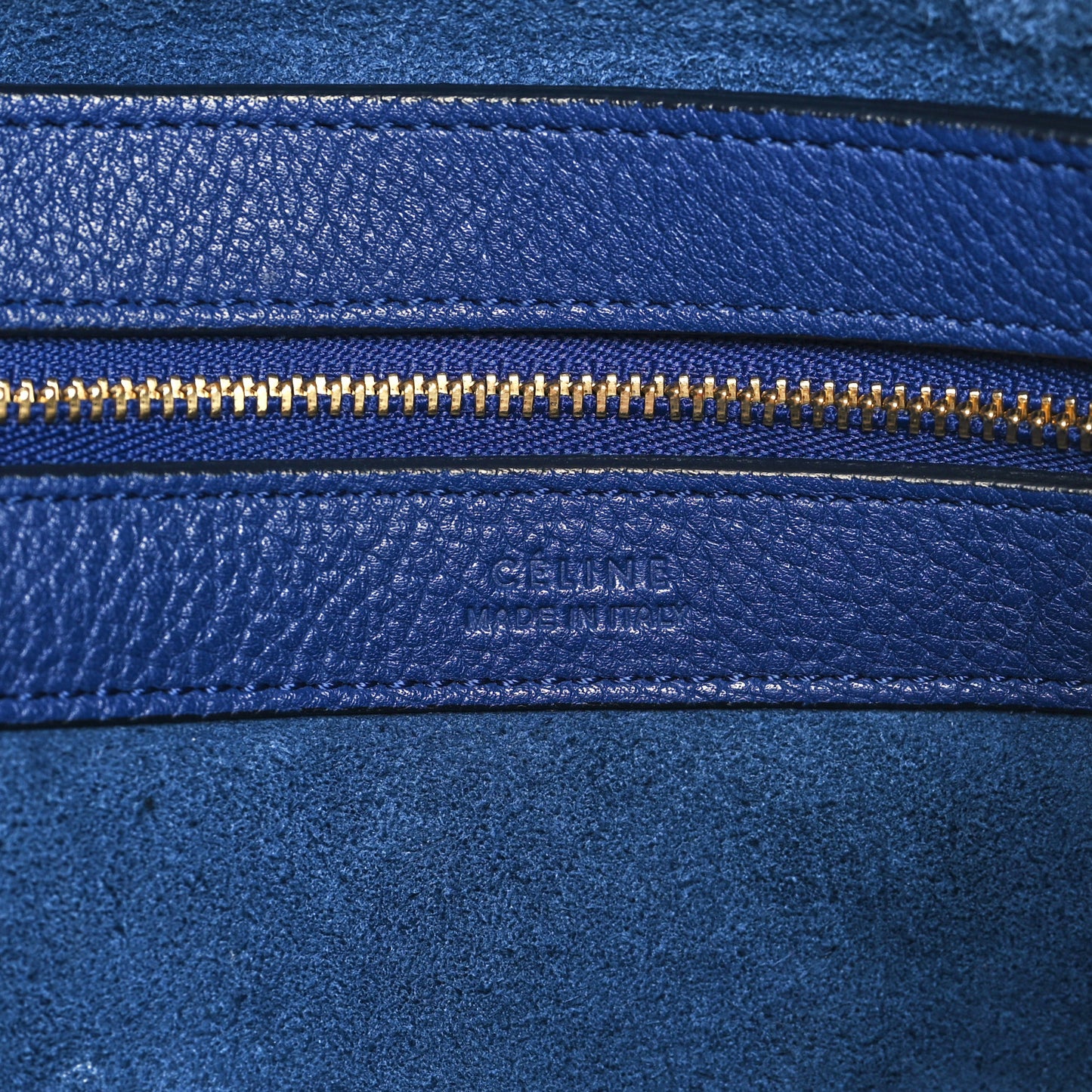 Soft Grained Calfskin Small Belt Cabas Phantom Deep Blue