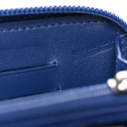 Chanel Lambskin Quilted Small Boy Zip Around Wallet Blue 10 of 14