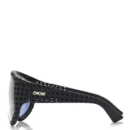Christian Dior Acetate Nylon Cannage Mask Dior3D M1U Sunglasses Black 3 of 8