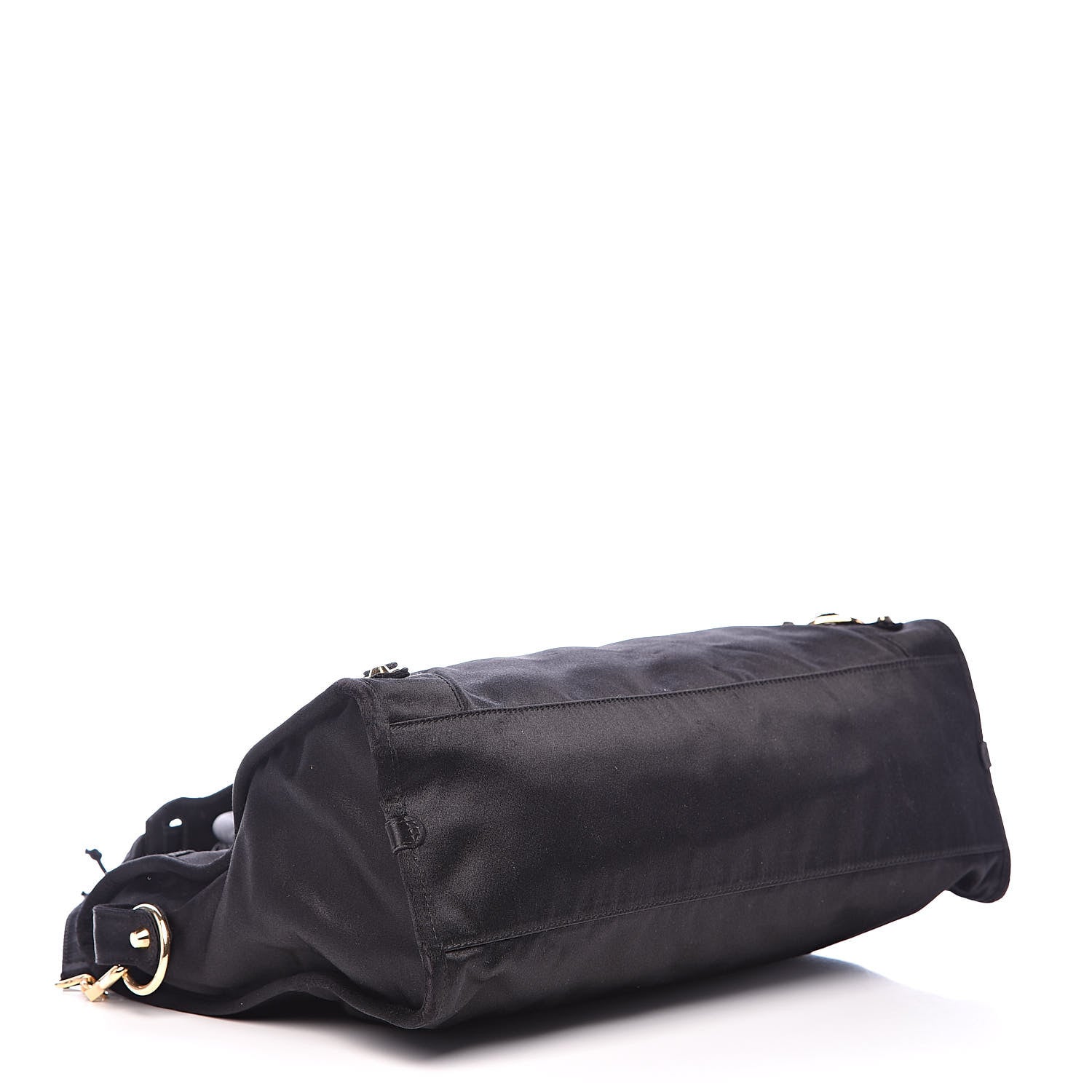 Balenciaga Satin Classic Gold Hardware City Black 4 of 12