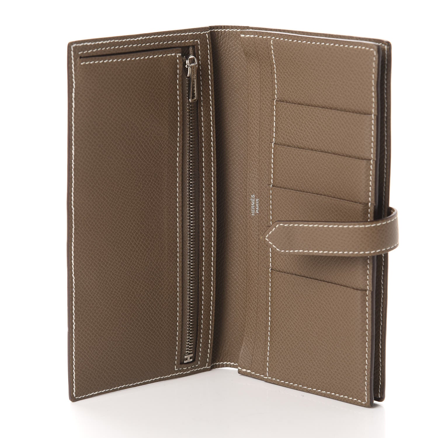 Hermes Epsom Bearn Gusset Wallet Etoupe 5 of 7