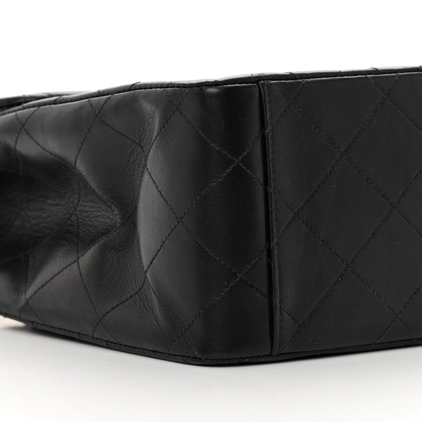 Lambskin Quilted XL Jumbo Single Flap Black