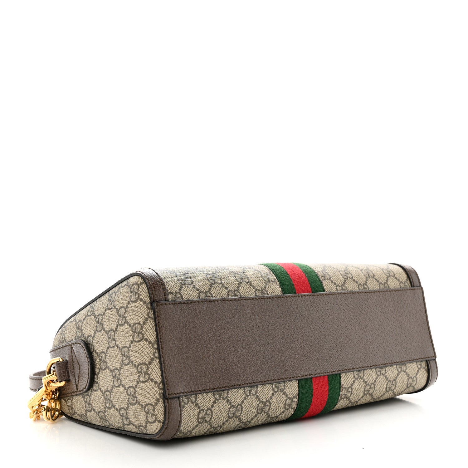 Gucci GG Supreme Monogram Web Medium Ophidia Boston Brown 4 of 11