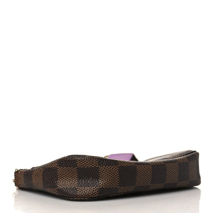 Louis Vuitton Damier Ebene Illustre Mini Pochette Accessories Violet 3 of 9