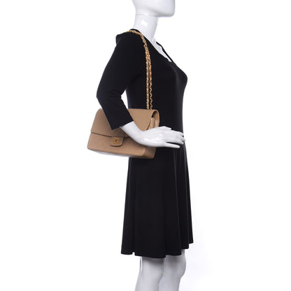 Chanel Lambskin Quilted Medium Single Flap Beige 2 of 10
