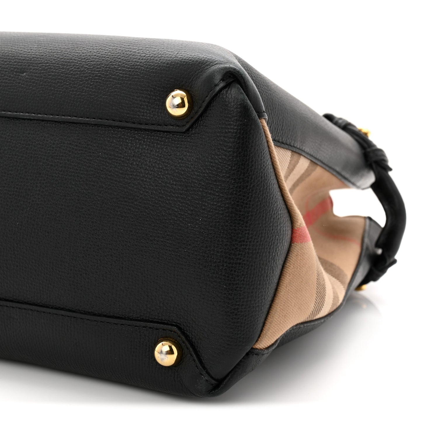 Derby Calfskin House Check Large Banner Tote Black