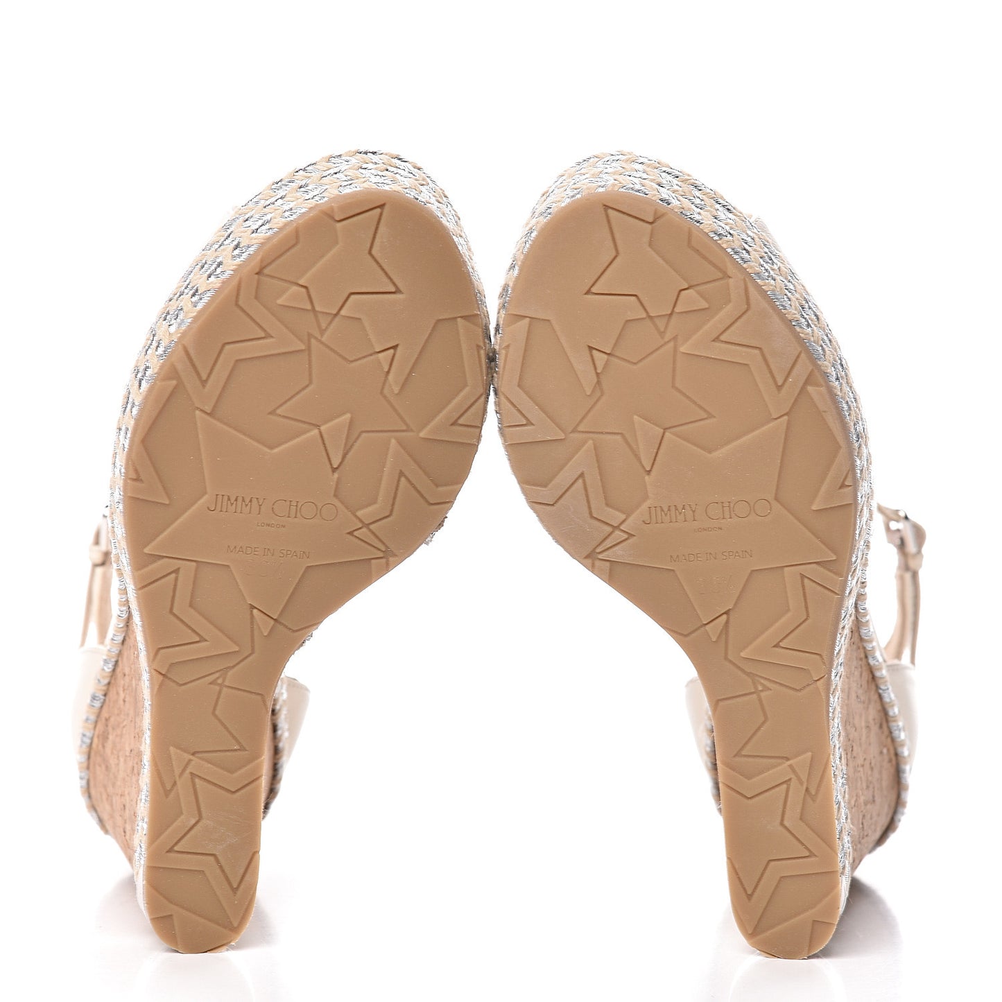 Lambskin Cork Dakota 120 Wedge Sandals 36.5 Off White