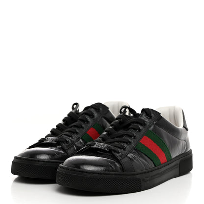 Gucci Crystal GG Monogram Web Womens New Ace Sneakers 36.5 Black 3 of 9