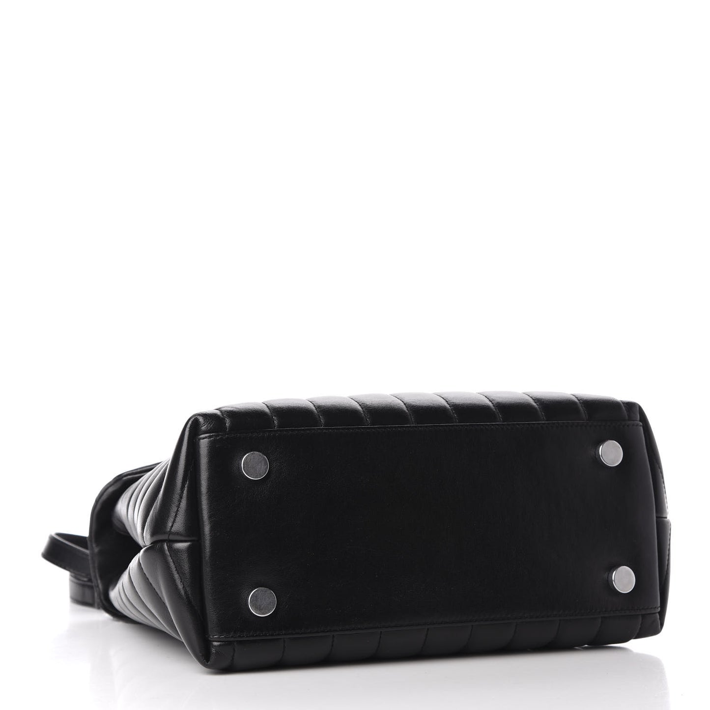 Calfskin Y Quilted Monogram Medium Loulou Chain Satchel Black