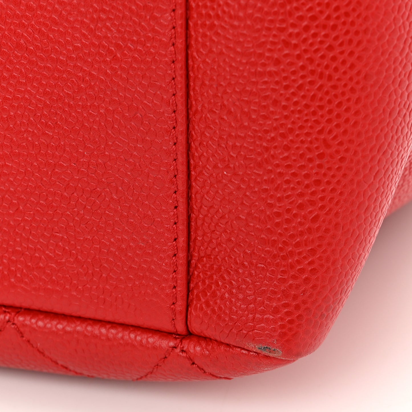 Caviar Quilted Grand Shopping Tote GST Red