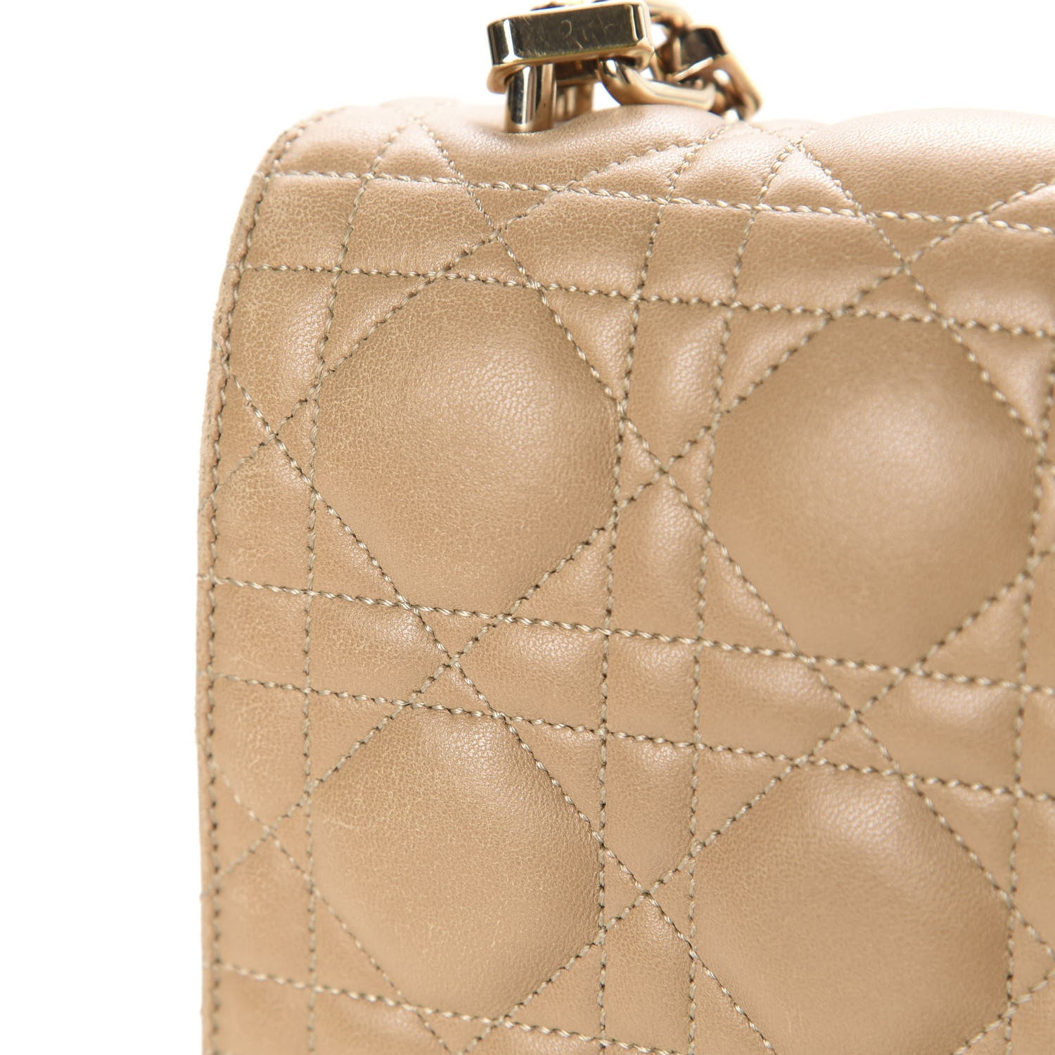 Christian Dior Lambskin Cannage Large Miss Dior Flap Beige 13 of 14