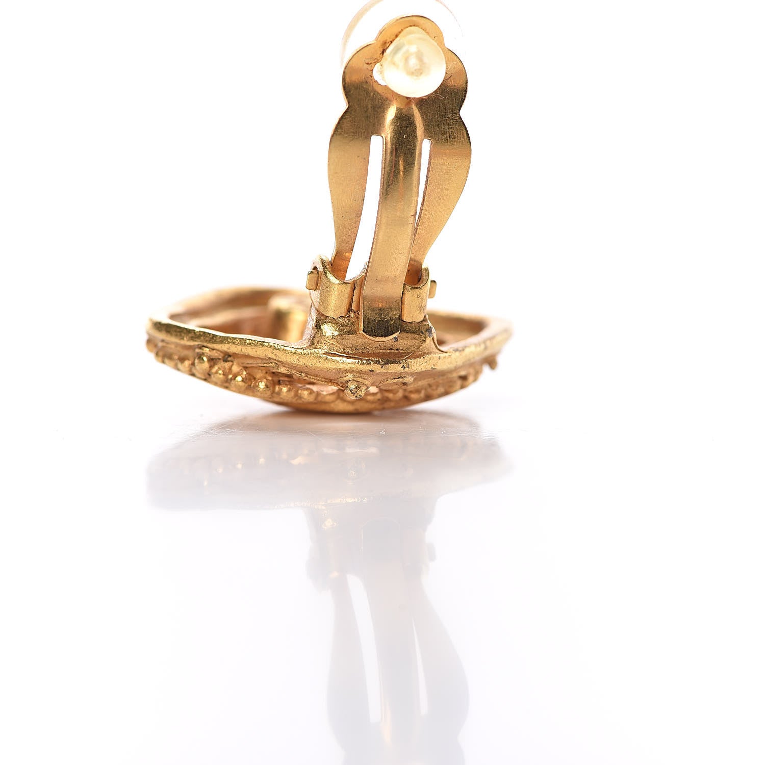 Chanel CC Square Clip On Earrings Gold 4 of 6
