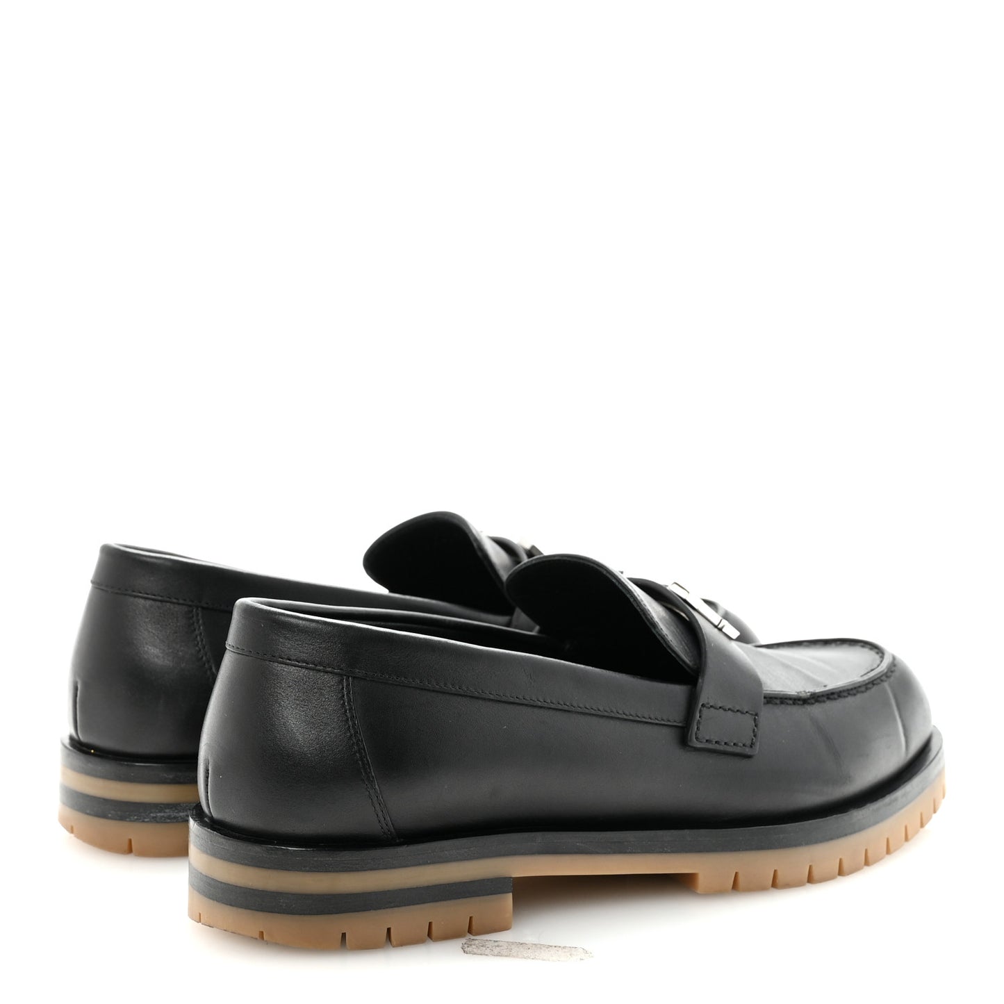 Calfskin Womens Faubourg Loafers 36.5 Black
