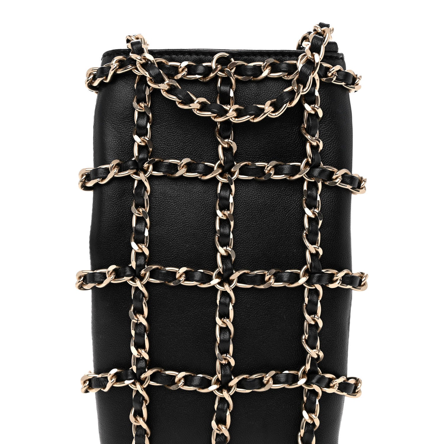 Chanel Lambskin Tech Me Out Clutch With Chain Black 9 of 11