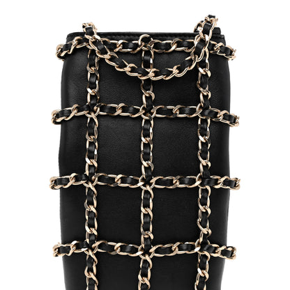 Chanel Lambskin Tech Me Out Clutch With Chain Black 9 of 11