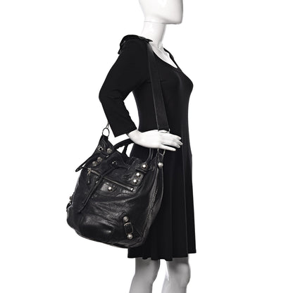Balenciaga Agneau Giant 21 Silver Hardware Pompon Black 2 of 13