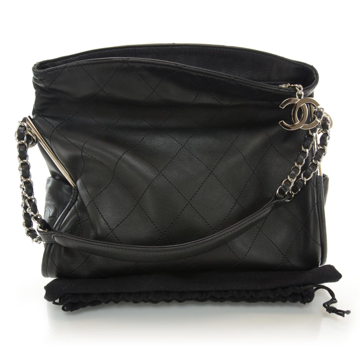 Lambskin Medium Ultimate Soft Tote Black