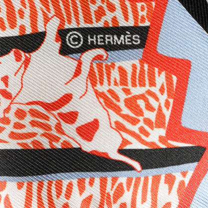 Hermes Silk En Liberte Twilly Ebene Jaune Bleu 3 of 4