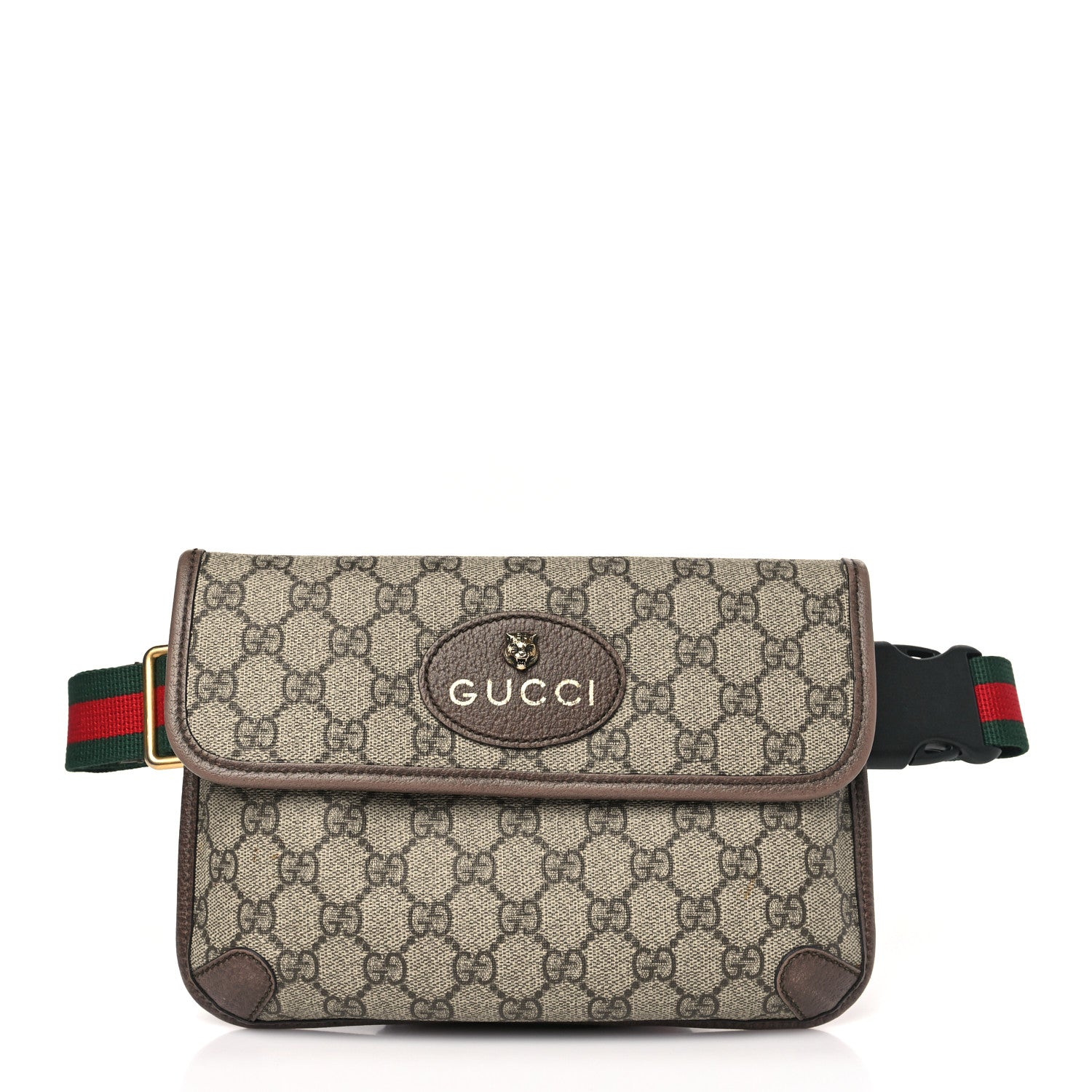 Gucci GG Supreme Monogram Neo Vintage Web Belt Bag Brown 1 of 9