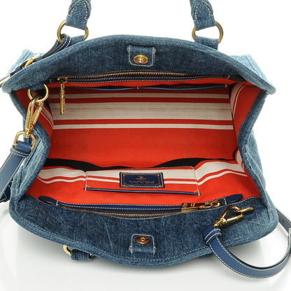 Prada Denim Shopping Tote 5 of 8