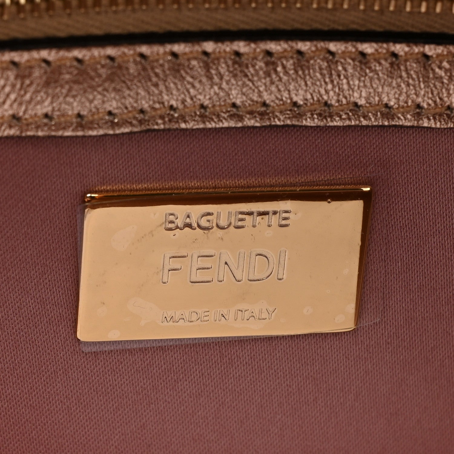 Fendi Sequin Paillettes Vitello Laminato Striped Baguette 1997 Multicolor 6 of 10