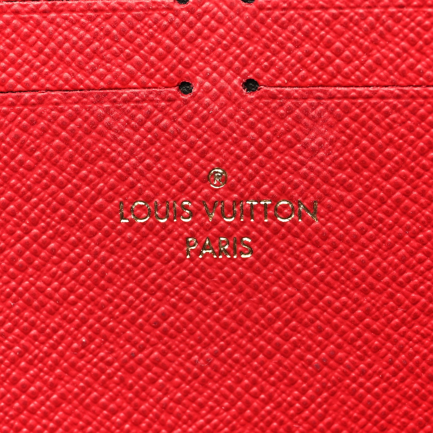 Damier Ebene Clemence Wallet Cherry