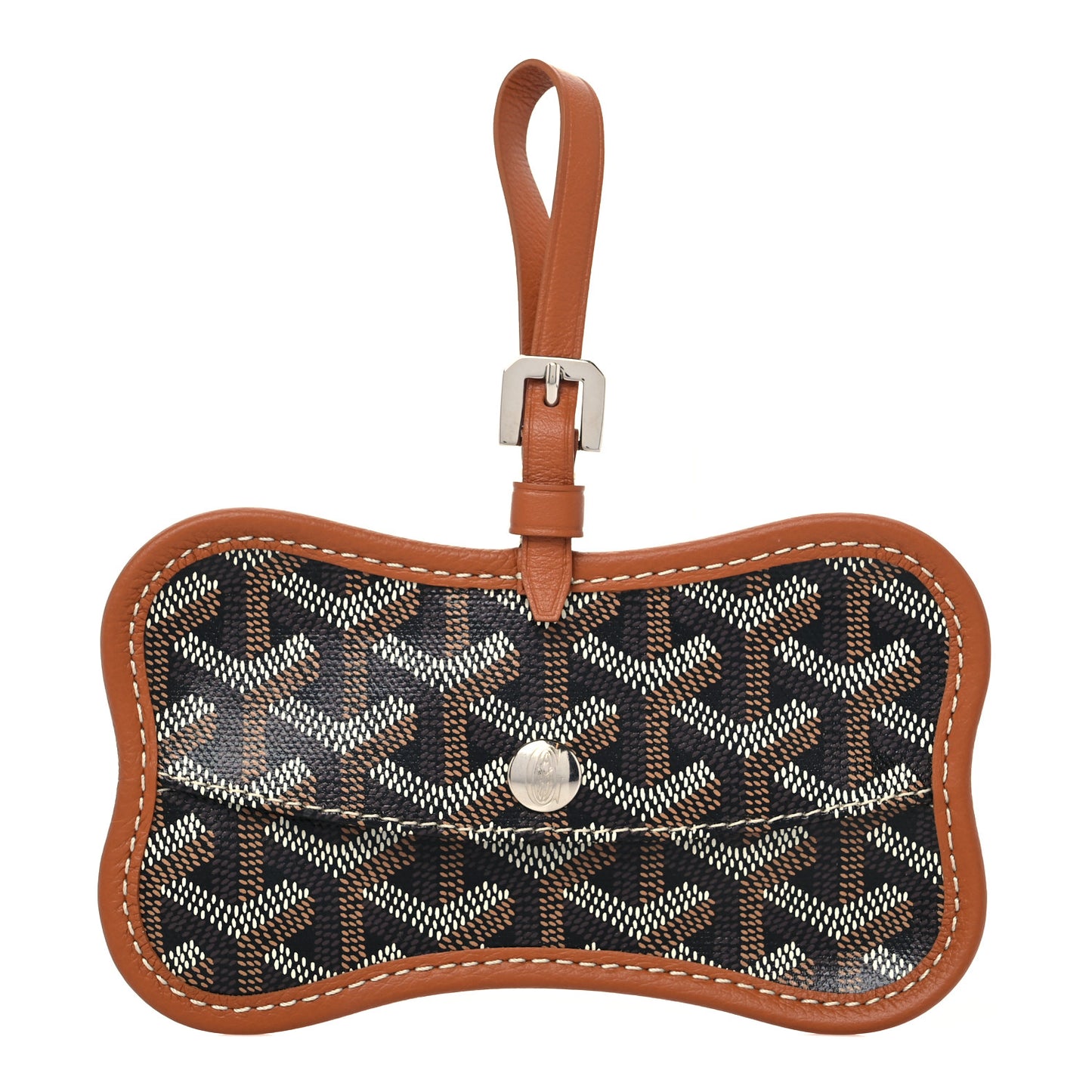 Goyardine Bone Tag Black Gold